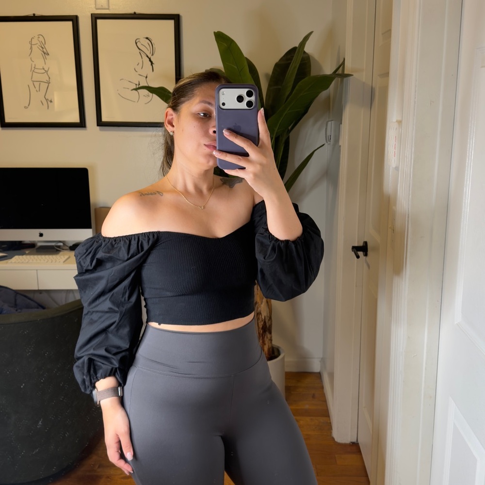 Abercrombie Black Off-Shoulder Top